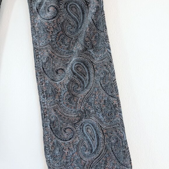 Vintage Gap Bootcut Stretch Paisley Velvet Pants 4 Whimsigoth Bohemian Low-Rise - Picture 7 of 12